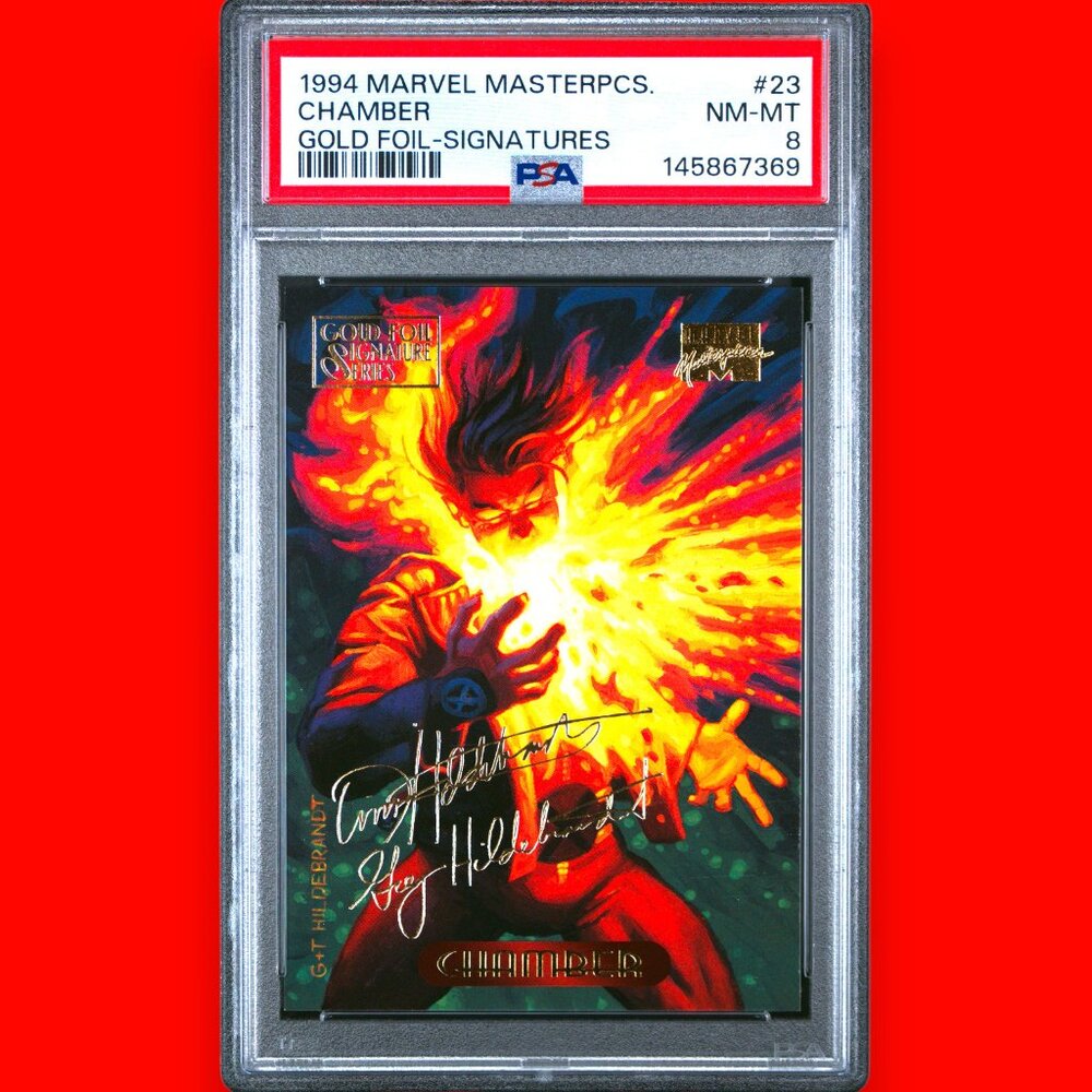1994 Marvel Masterpieces Gold Foil Signature 23 Chamber PSA 8